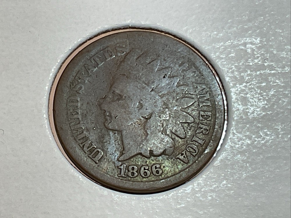 1866 Indian Cent pair great value