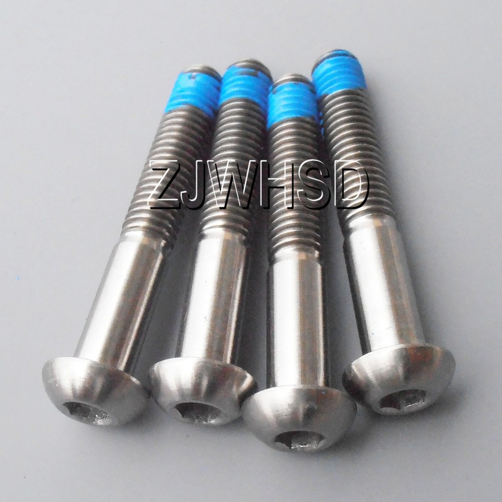 4pcs M6 x 40 mm Titanium Ti Screw Bolt Allen Hex Socket Button Head ThreadLocker
