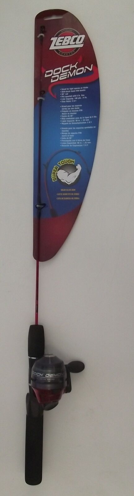 Zebco Dock Demon Spincast Rod & Reel Combo Super Tough 301