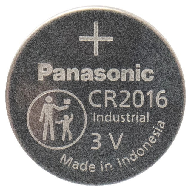 CR2016 Panasonic Industrial Battery Coin Cell (CR-2016/BN). Lithium 3V, 90 mAH