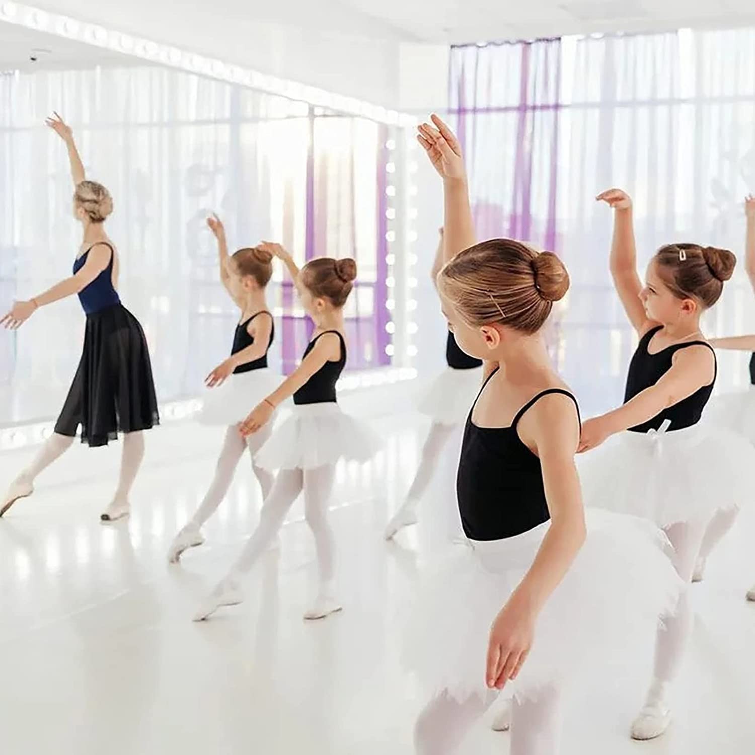 Smilco Hair Net 100 Pcs, 20 Inches Hair Nets Elasticity Invisible Elastic Mesh