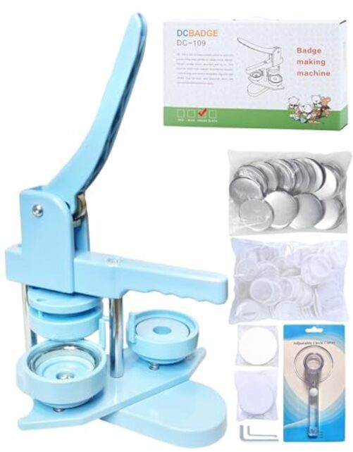 Button Maker Machine, Button Pin Maker (3rd Gen) 2.25 in Light Blue