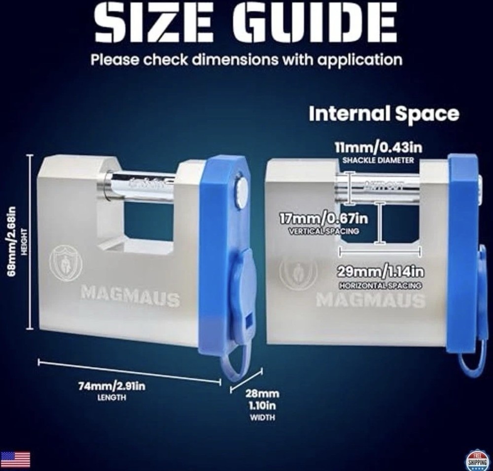 Magmaus® SRL70 Smart Fingerprint Padlock - Advanced Biometric Security Lock