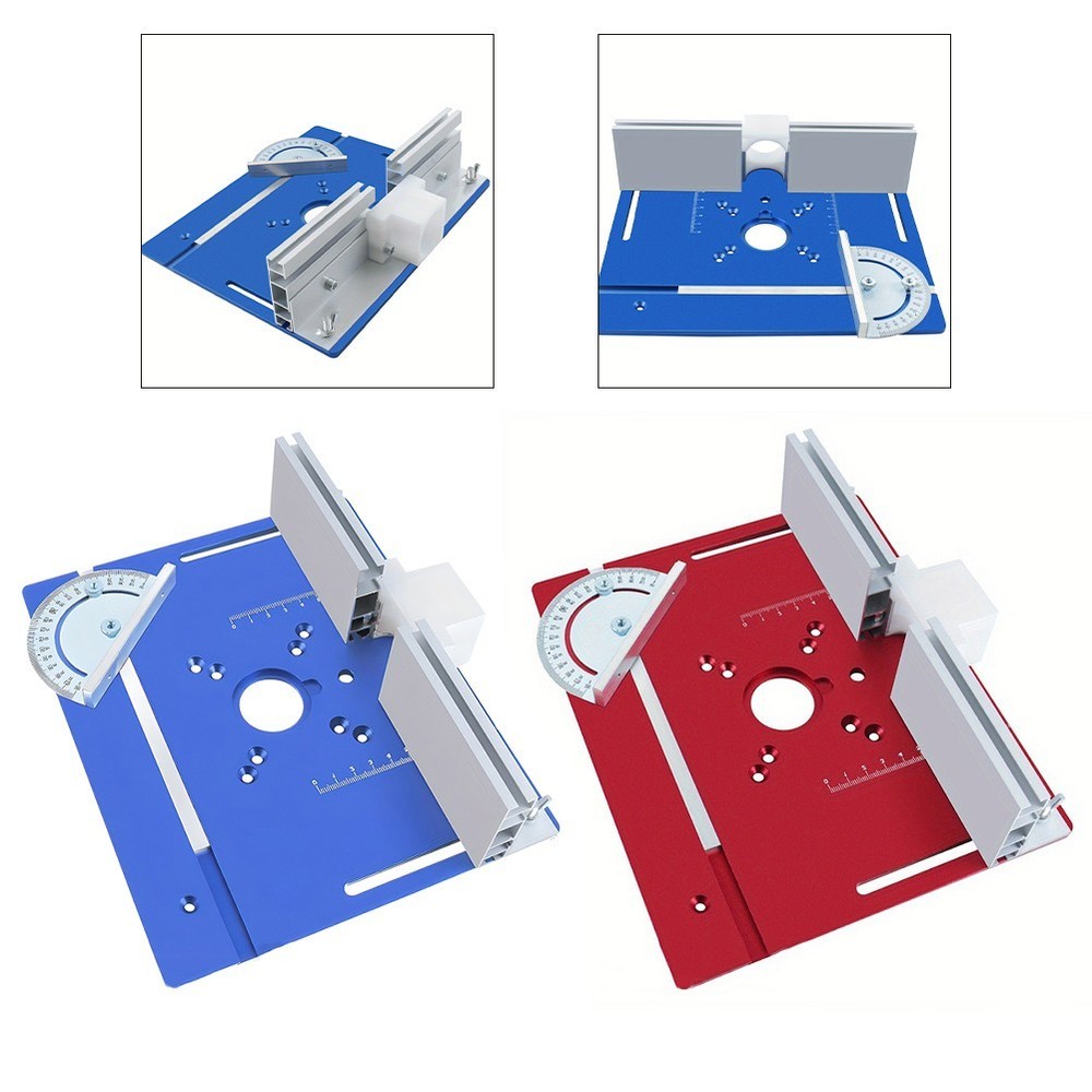 Electric Wood Milling Table Insert with Miter Gauge for Precision Cuts