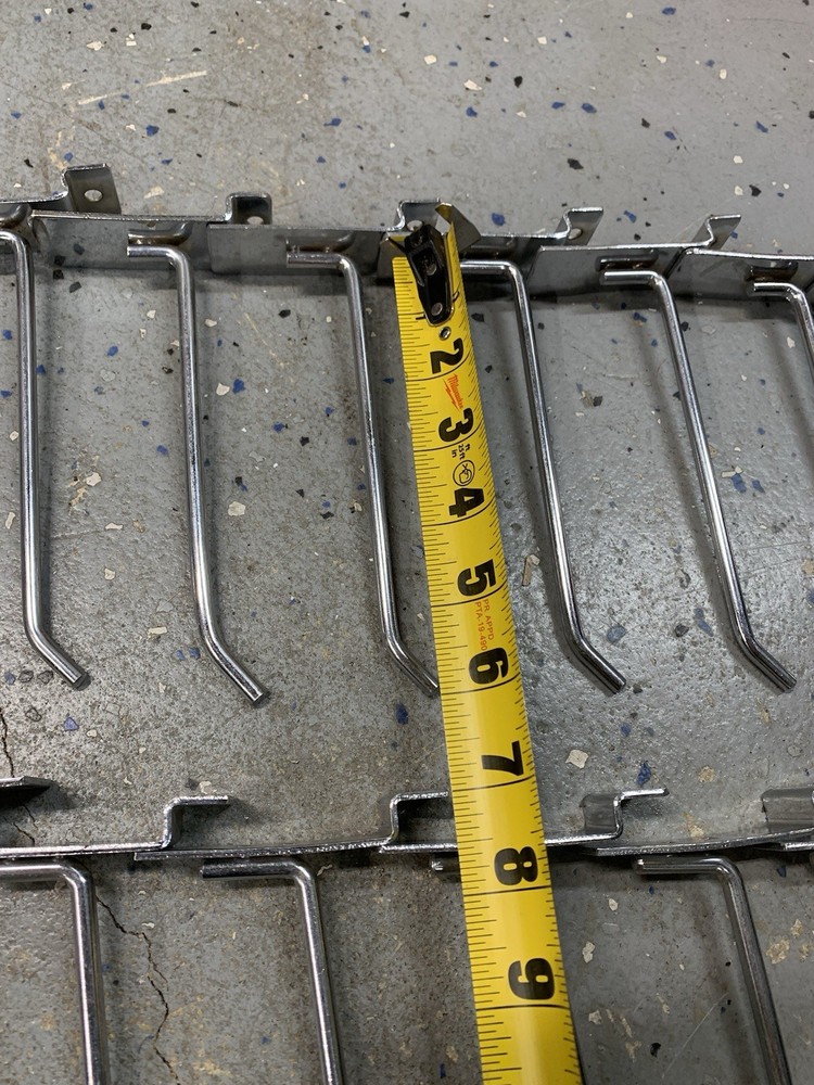 Slatwall Hook Bundle - 45 Pcs chrome slat hooks 6”