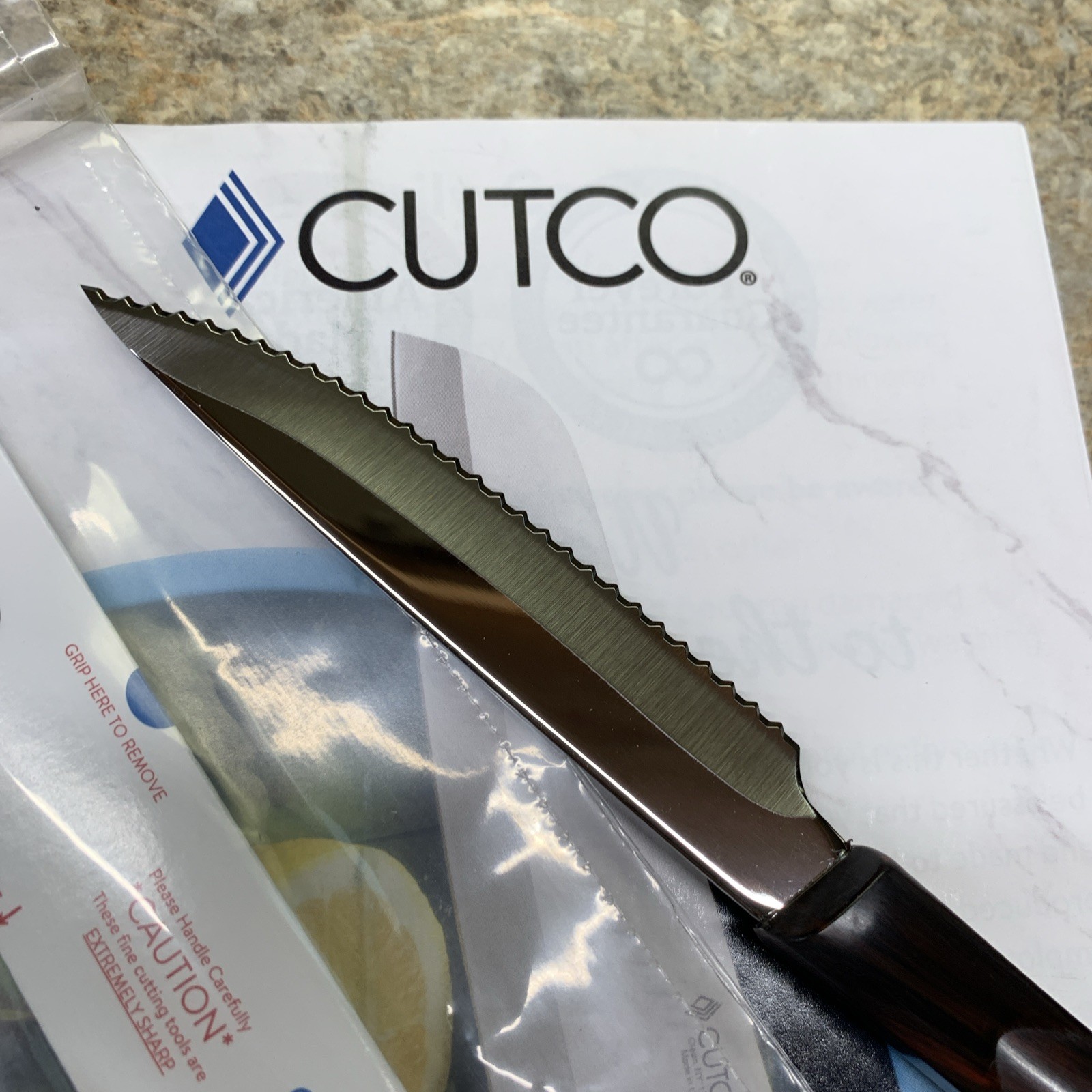 New Style CUTCO 4159 Gourmet Table Steak Knife Pointy DD Edge Black/Classic Qty