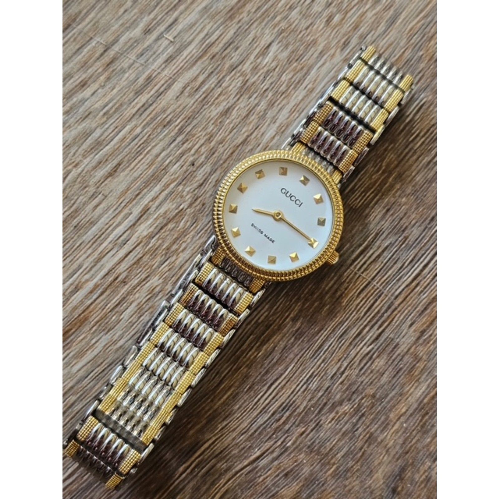 Vintage Gucci Two-Tone Dress Watch *untested*