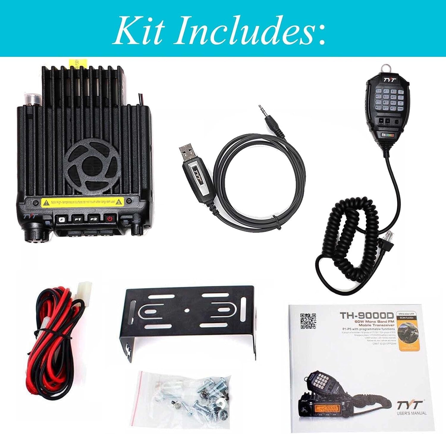 TYT TH-9000D Plus 220-260MHz 60 watts 200 Channels Mono Band Radio US Seller