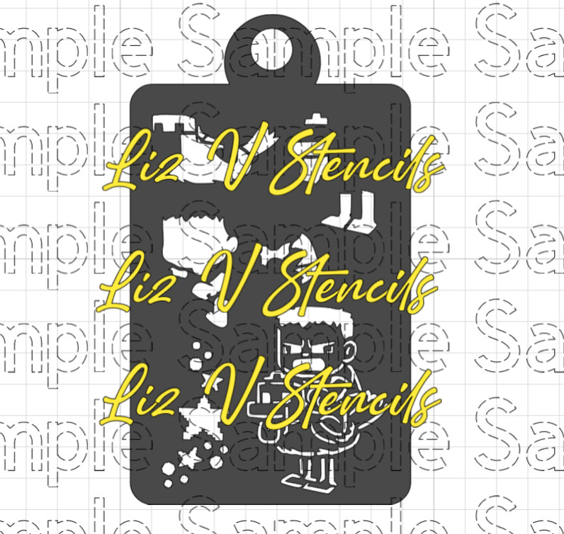 Chicken Jock Key Combo Stencil