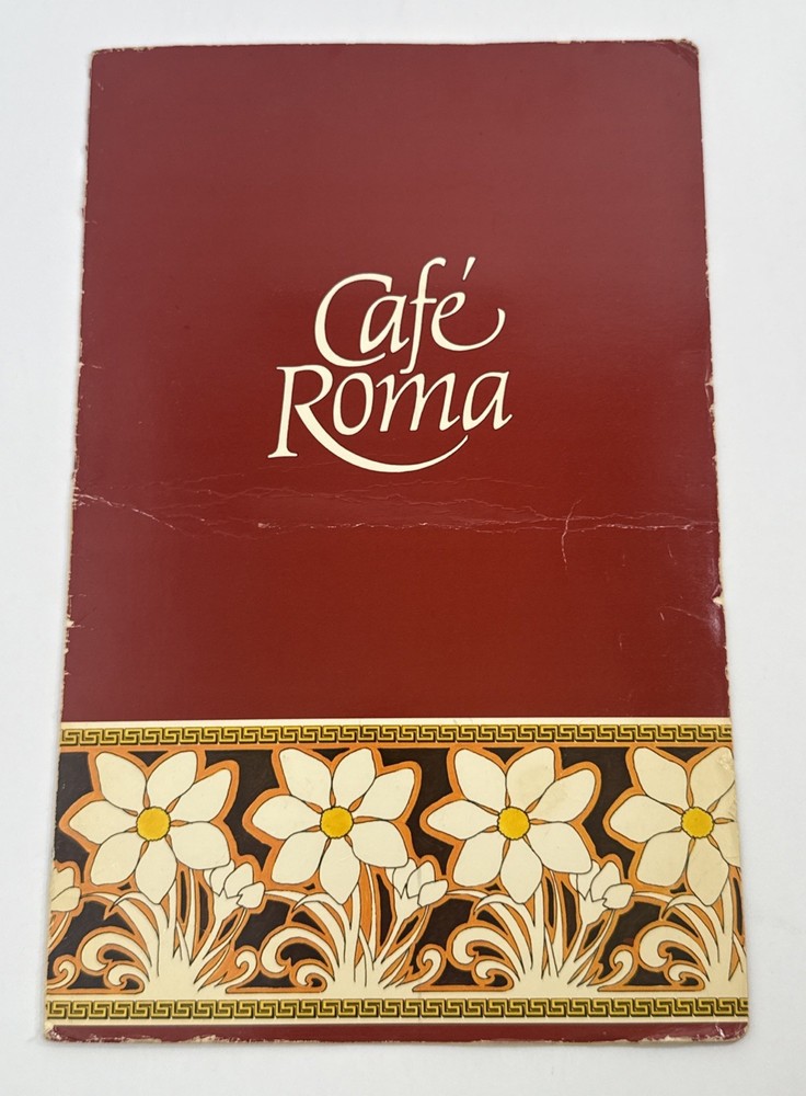 Vintage Caesars Palace Cafe Roma Menu