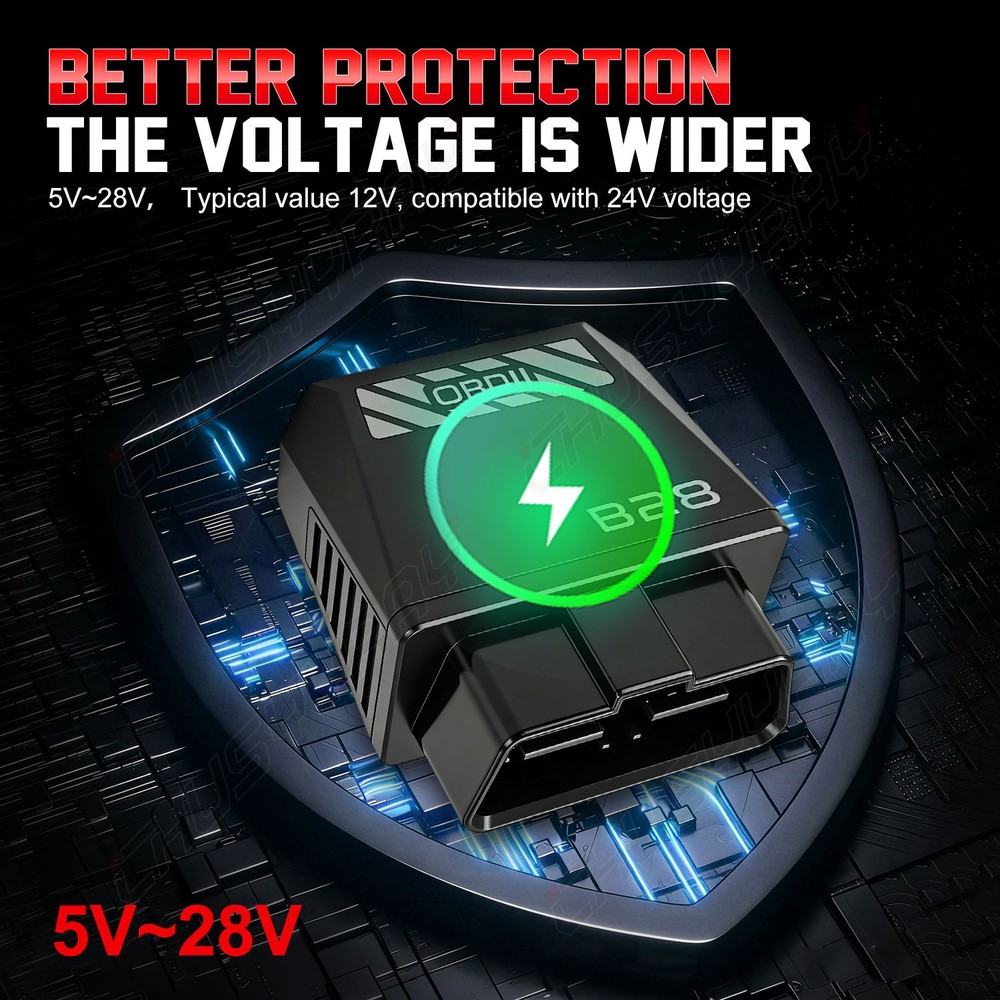 Bluetooth OBD2 Diagnostic Code Reader Real-Time Data Logging for Autos