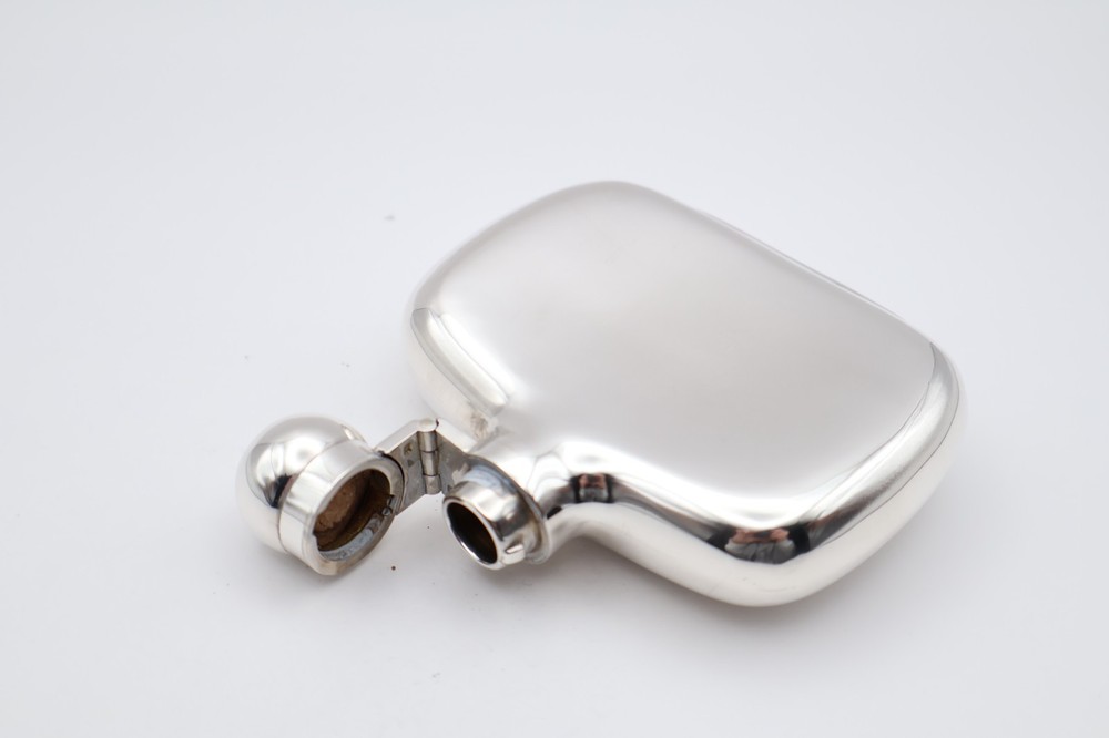 Antique Solid Silver Hip Flask Hallmarked Sheffield 1905