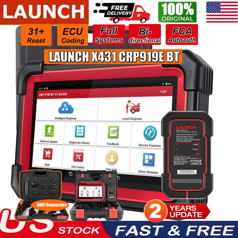 LAUNCH X431 CRP919EBT Elite Car Bidirectional Diagnostic Scanner Tool Key Coding