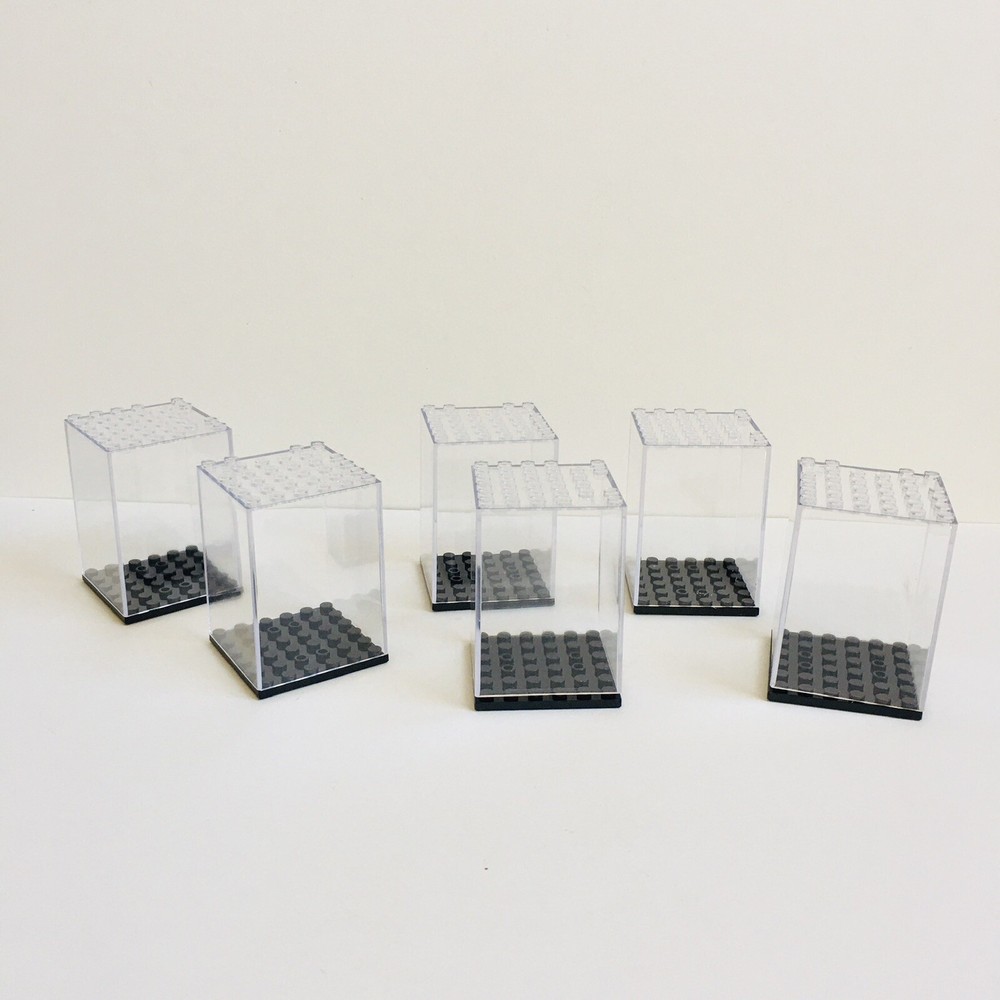 6 pcs Acrylic Display Case for Lego Minifigures Stackable ( Cases Only ) L-195