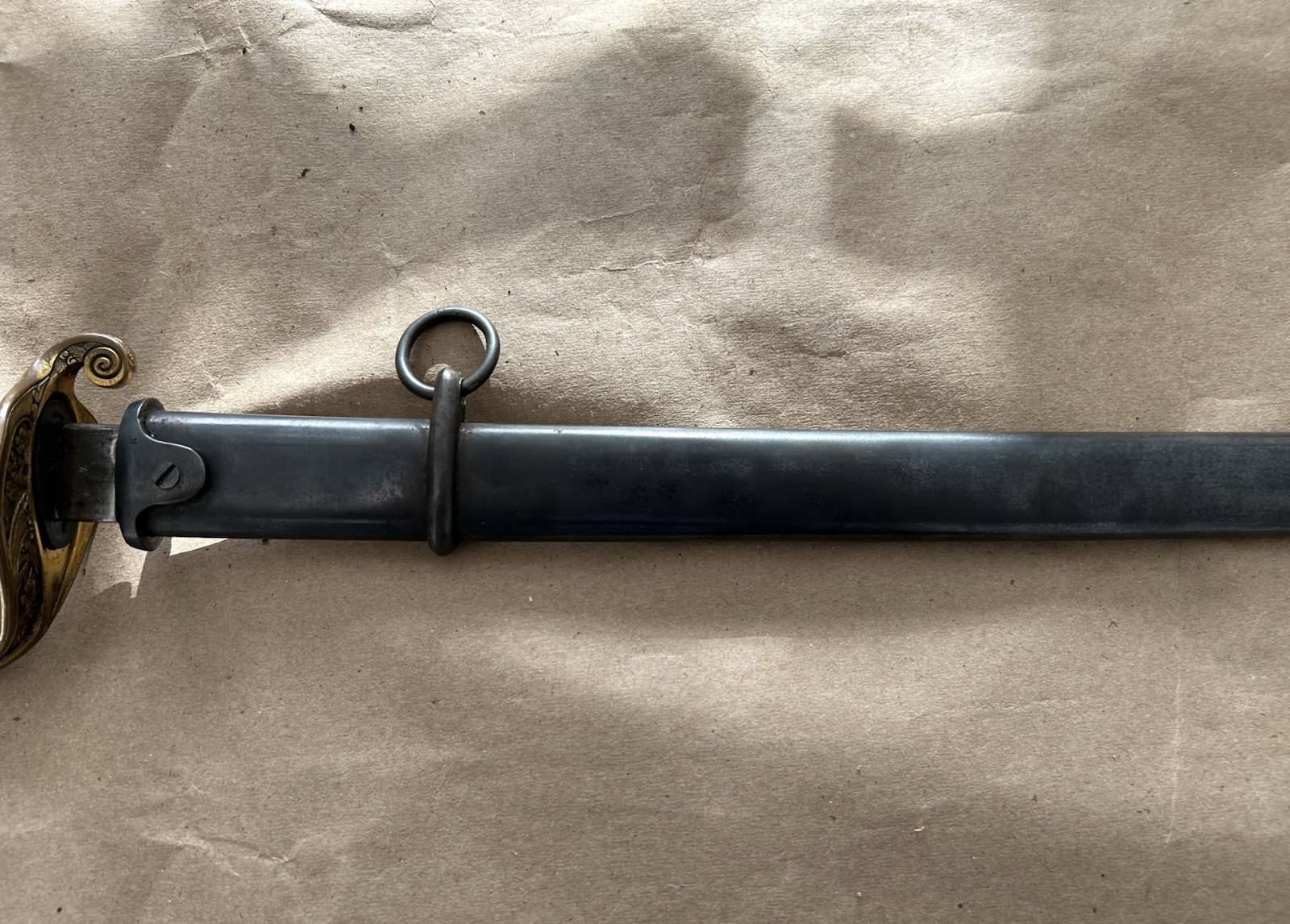 RUSSO JAPANESE WAR OFFICERS CAVALRY SWORD & SCABBARD ,BLOOD GROOVE