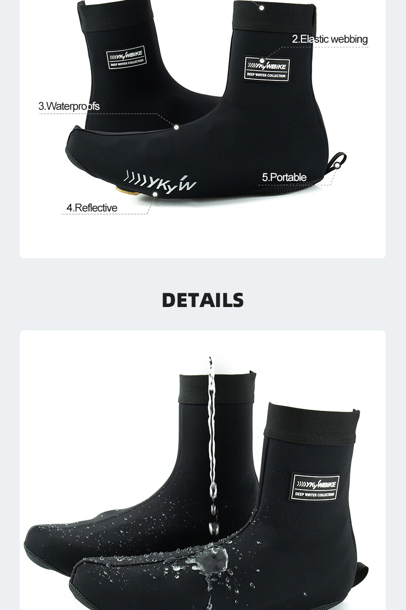 YKYWBIKE Cycling Shoe Cover Bike Shoe Covers Warm Waterproof Windproof Overshoes