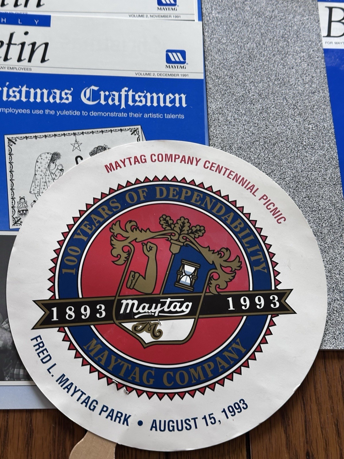 Lot of Maytag Employee Bulletins Buttons Recognition Medals MORE Newton Iowa!