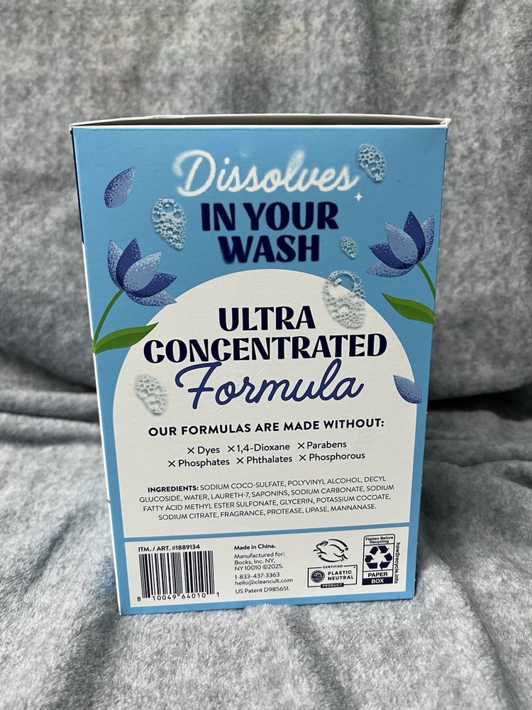Clean Cult. PLASTIC FREE + PACKAGING LAUNDRY DETERGENT SHEETS