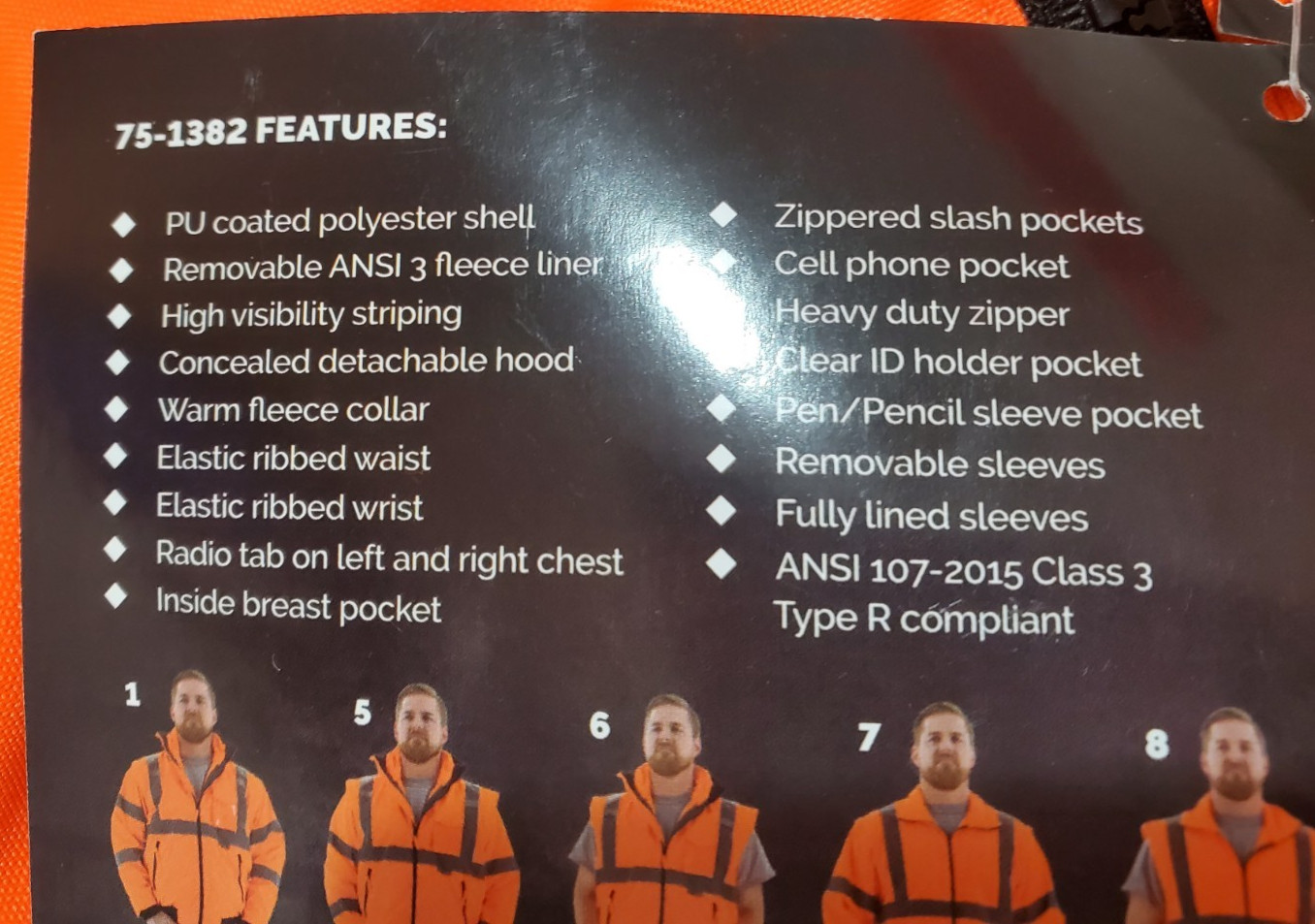 M-Safe Majestic High Visibility Bomber Jacket 75-1382 LARGE BNSF RR, New w/ tags