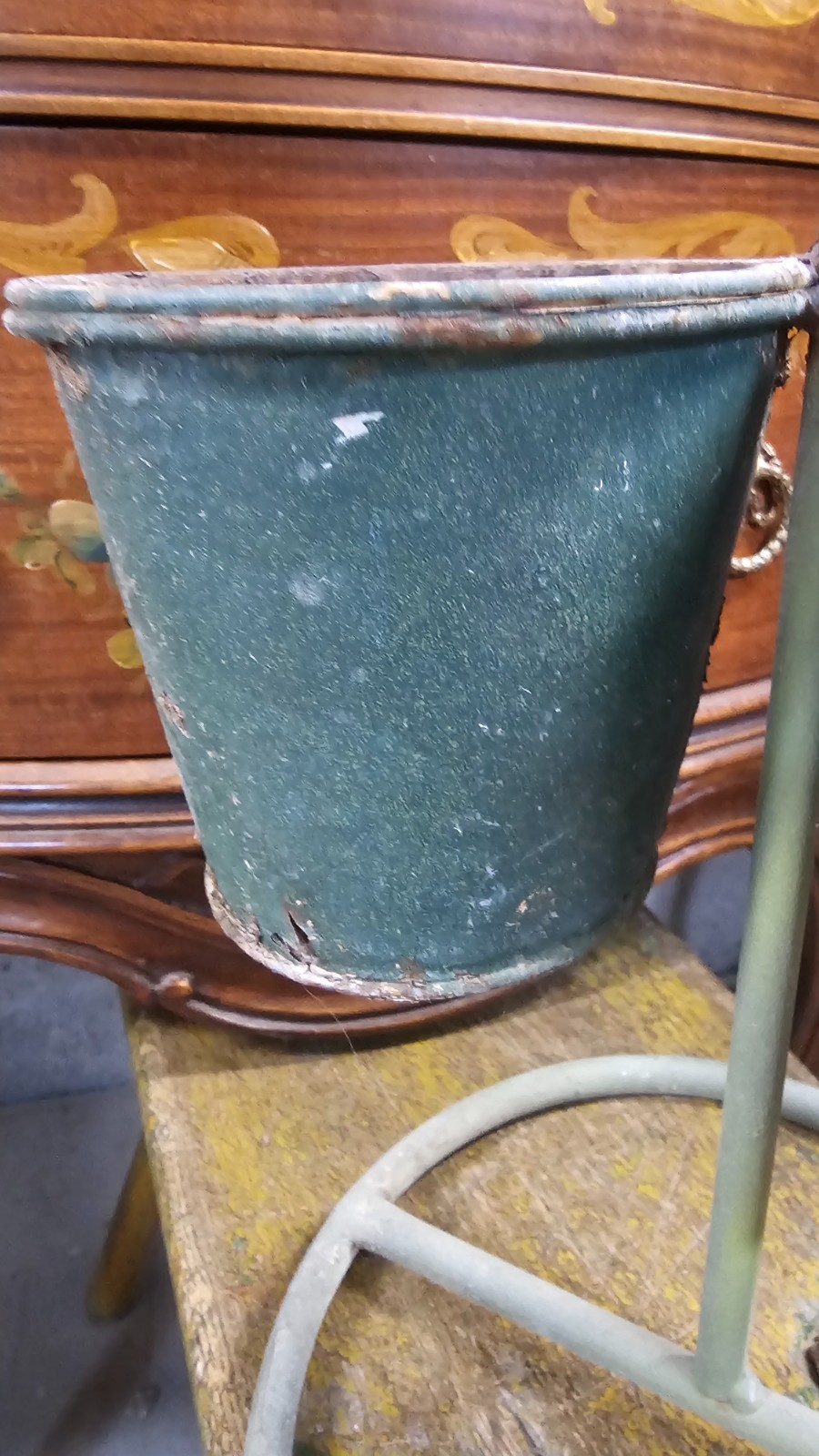 Antique standing 2 pot flower pot bird decorative unique garden