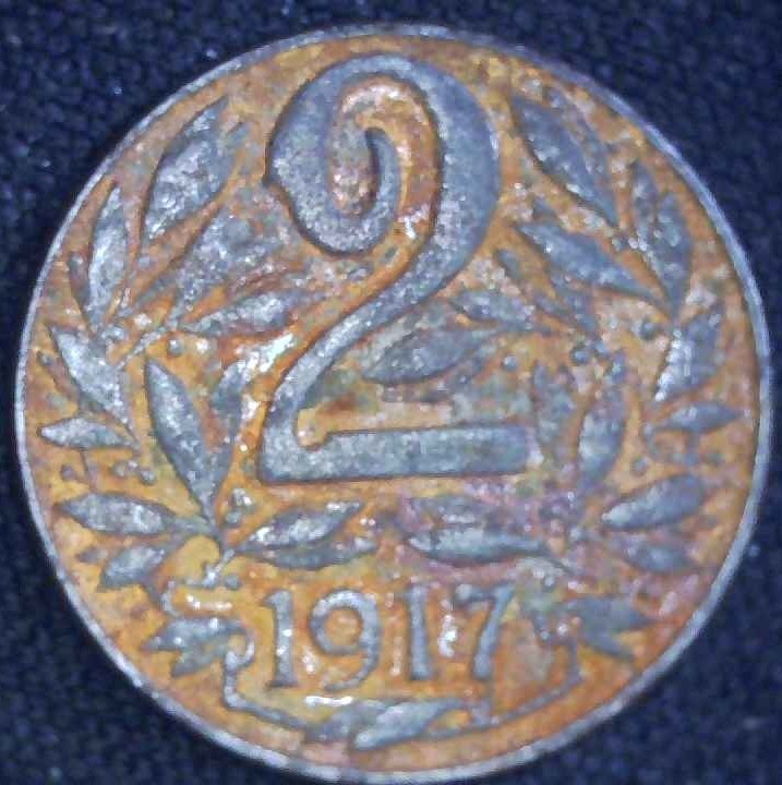 Austria - 1917 - 2 Heller