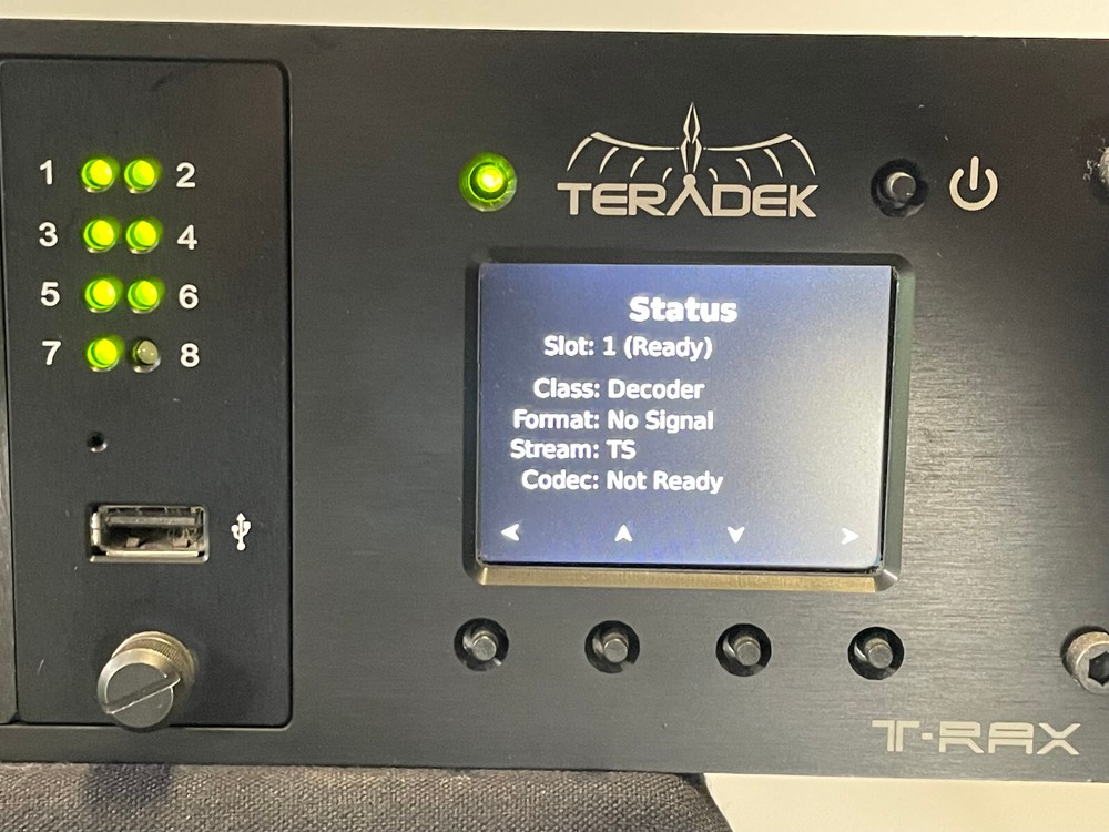 Teradek T-Rax Decoder Base w/ 7 HEVC/AVC (H.265/H.264) Decoder Cards - Used