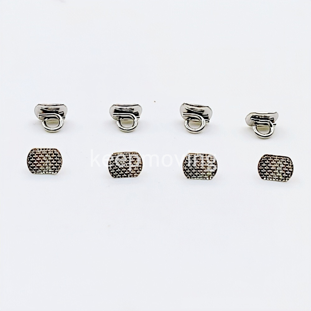 Dental Lingual Buttons Orthodontic Direct Bondable Eyelet Rectangular (10/pk)