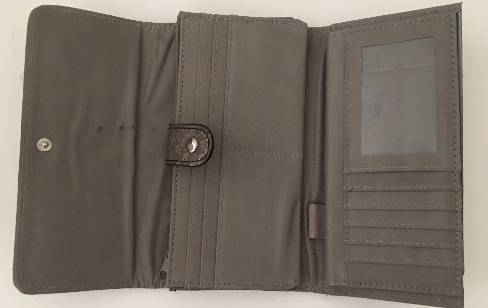 Croc Embossed Clutch buttoned,credit card,change,checkbook