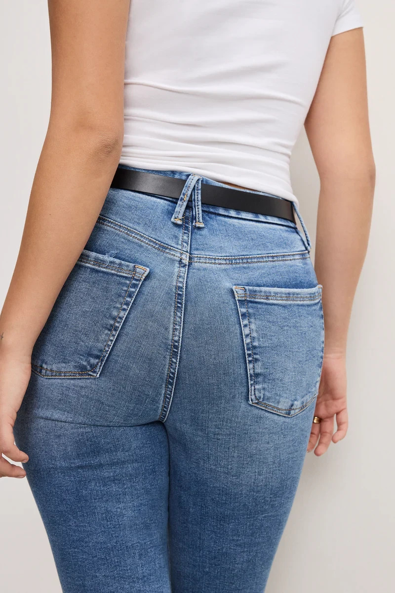 GOOD AMERICAN Always Fits Good Legs Straight Jeans Color Indigo 316