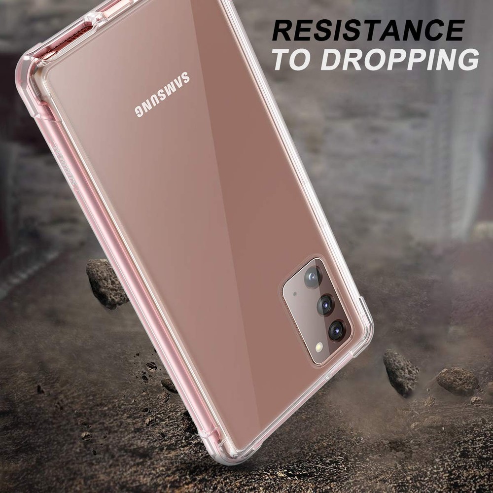 SURITCH Clear Case for Samsung Galaxy Note 20 6.7" Built-in Screen Protector