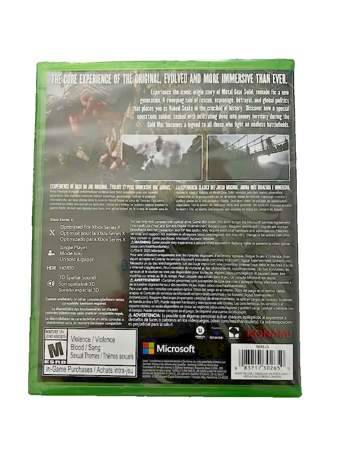 Metal Gear Solid Delta: Snake Eater - Microsoft Xbox Series X Tactical Edition