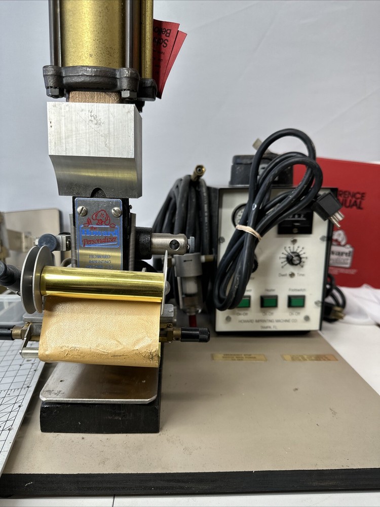Howard Personalizer Hot Foil Stamping Embossing Machine Compressed Air + Extras