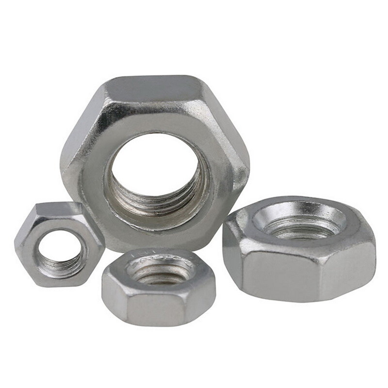 Whitworth (BSW) Thread Hex Full Nuts - 304 A2 Stainless Steel Multiple Sizes