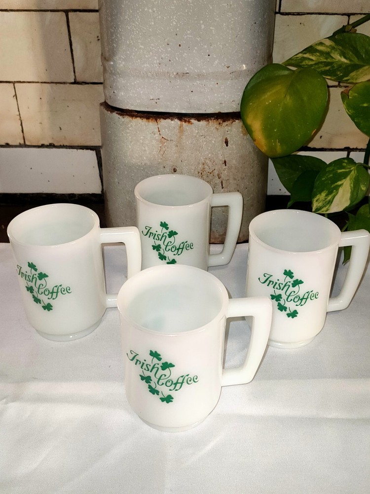 Irish Coffee Mugs Set 4 Rare