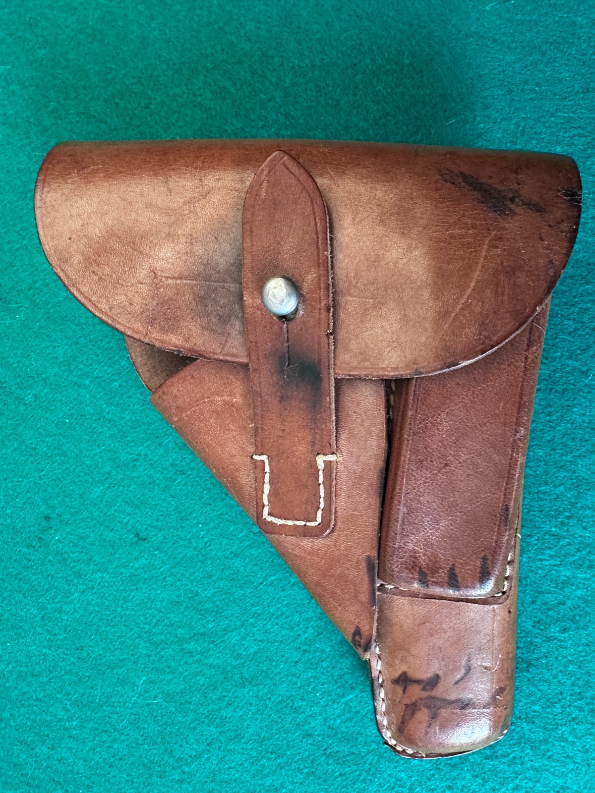 Walther PP Holster German 1938 Date Brown Leather Original GUN IS NOT INCLUDED!