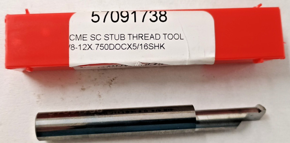 Accupro Single Point Carbide Threading Tool 0.23 Min Thread DIA 12 TPI 0.75 Cut
