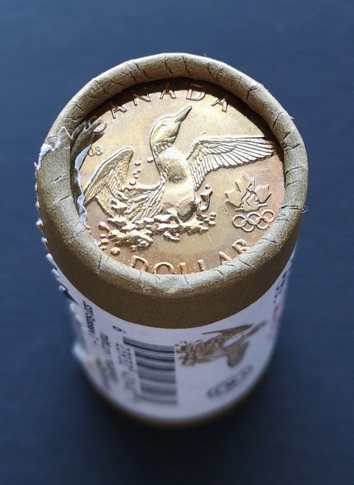 ***  CANADA  1$  SPECIAL  WRAP  ROLL  2008  ***  LUCKY   LOONIE  ***