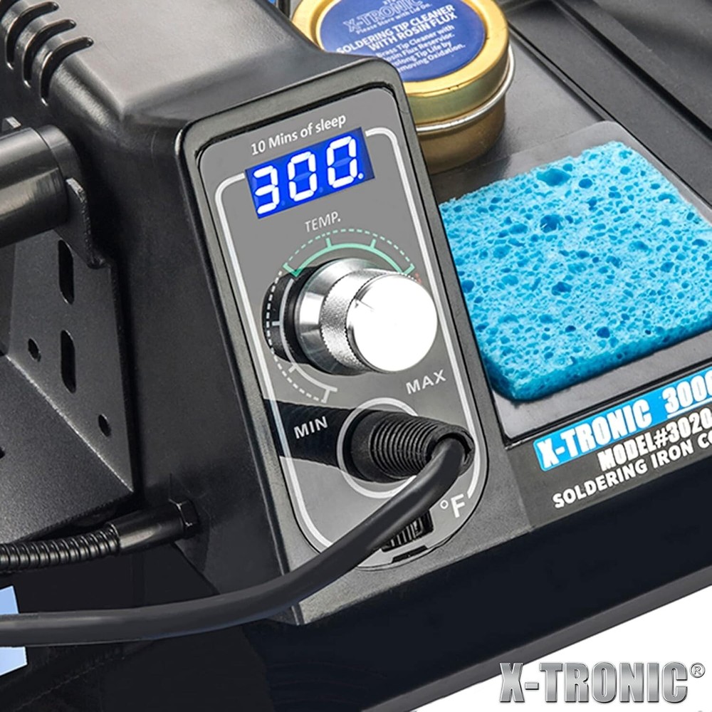 Versatile Soldering Iron Station with Helping Hands & Cleaning Accessories