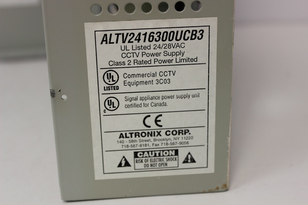 ALTRONIX ALTV2416300UCB3 CCTV CAMERA & ACCESSORY POWER SUPPLY UNIT