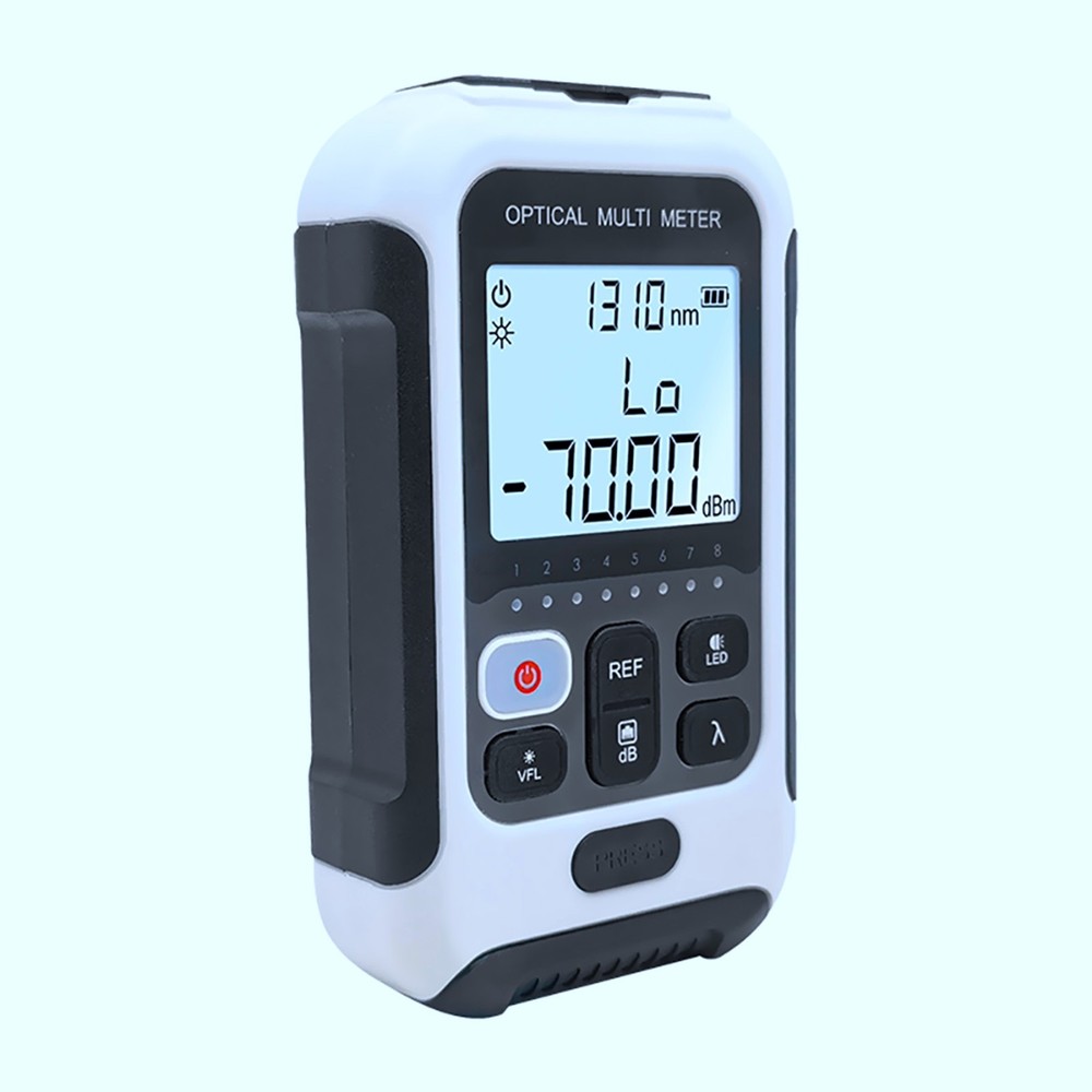 Optical Fiber Power Meter White Fiber Optic Tester For Communication Engineering