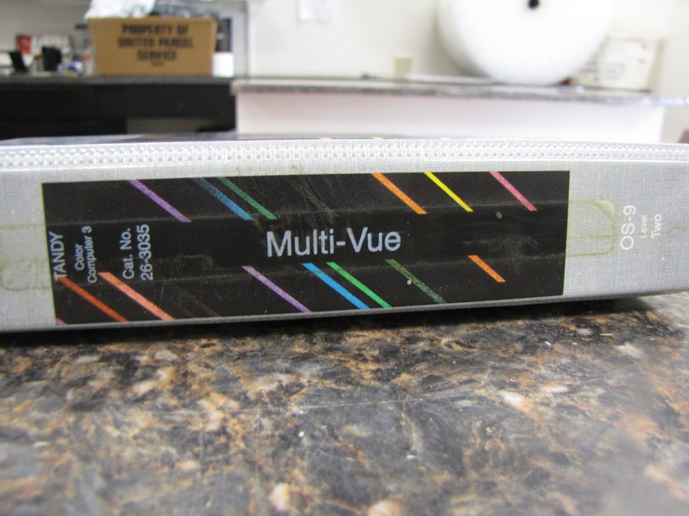 Tandy OS-9 Level 2 Multi-Vue Software & Manuals Binder 5.25" Disk CoCo 3 -MZ23