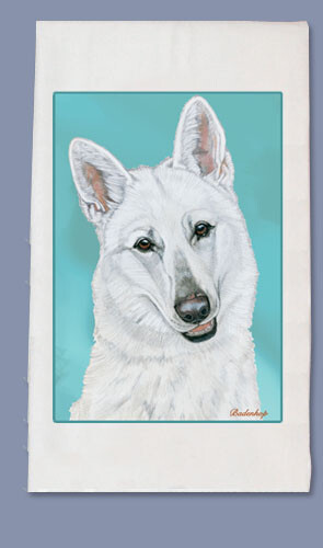 White Shepherd Dish Towel