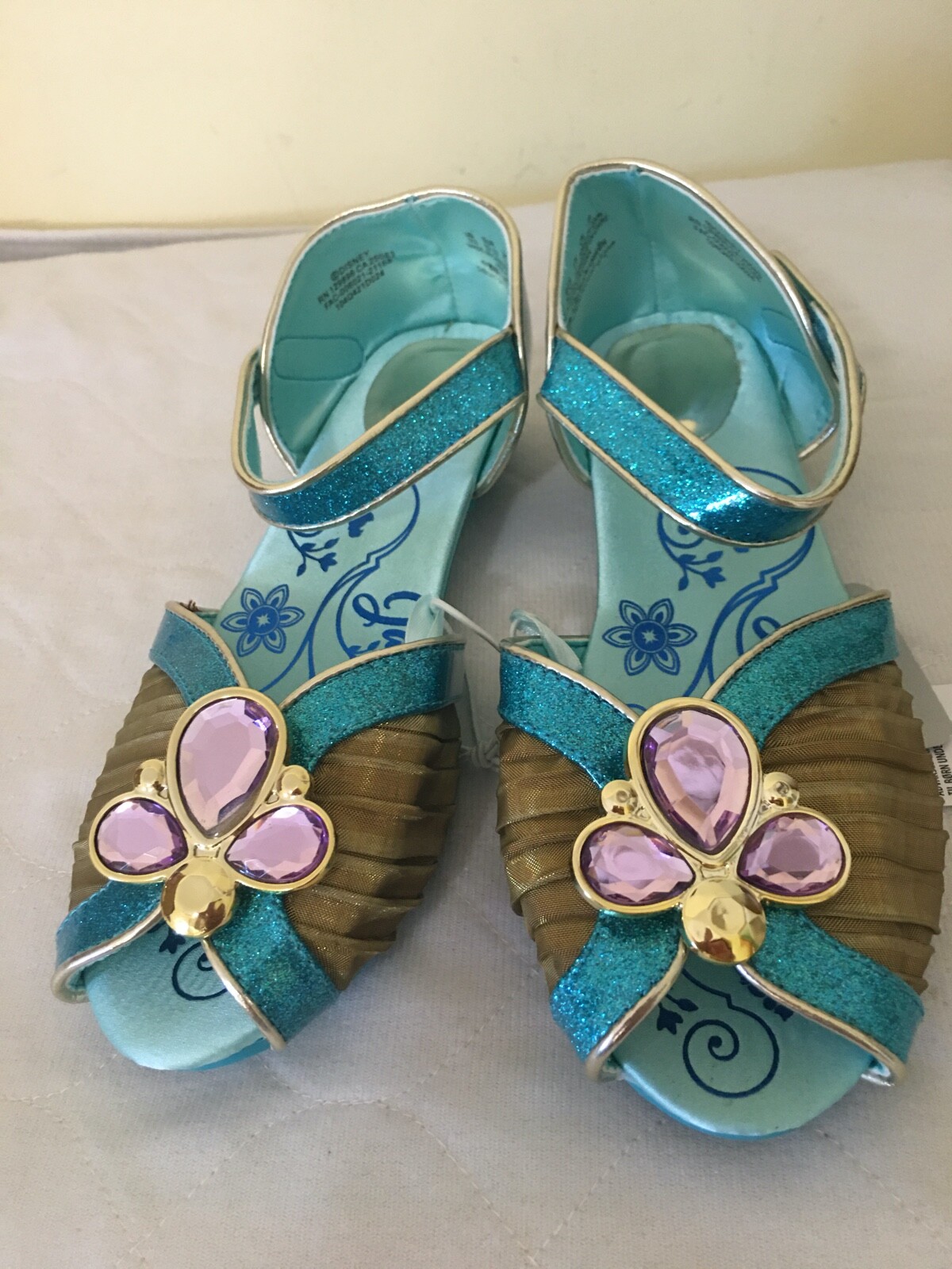 NWT Disney Store Jasmine Costume Shoes many sizes Princess Aladdin U pick