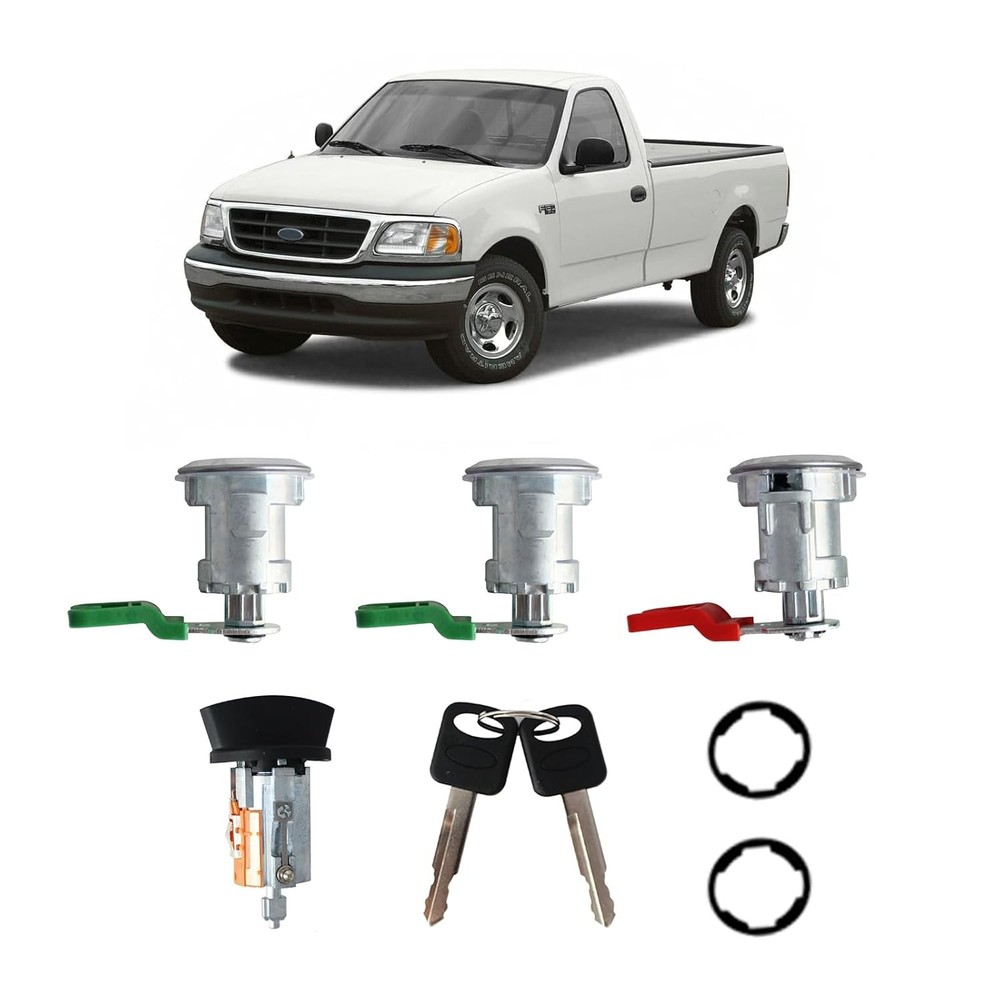 Door Lock Cylinder & Ignition Switch Cylinder, Compatible with Ford