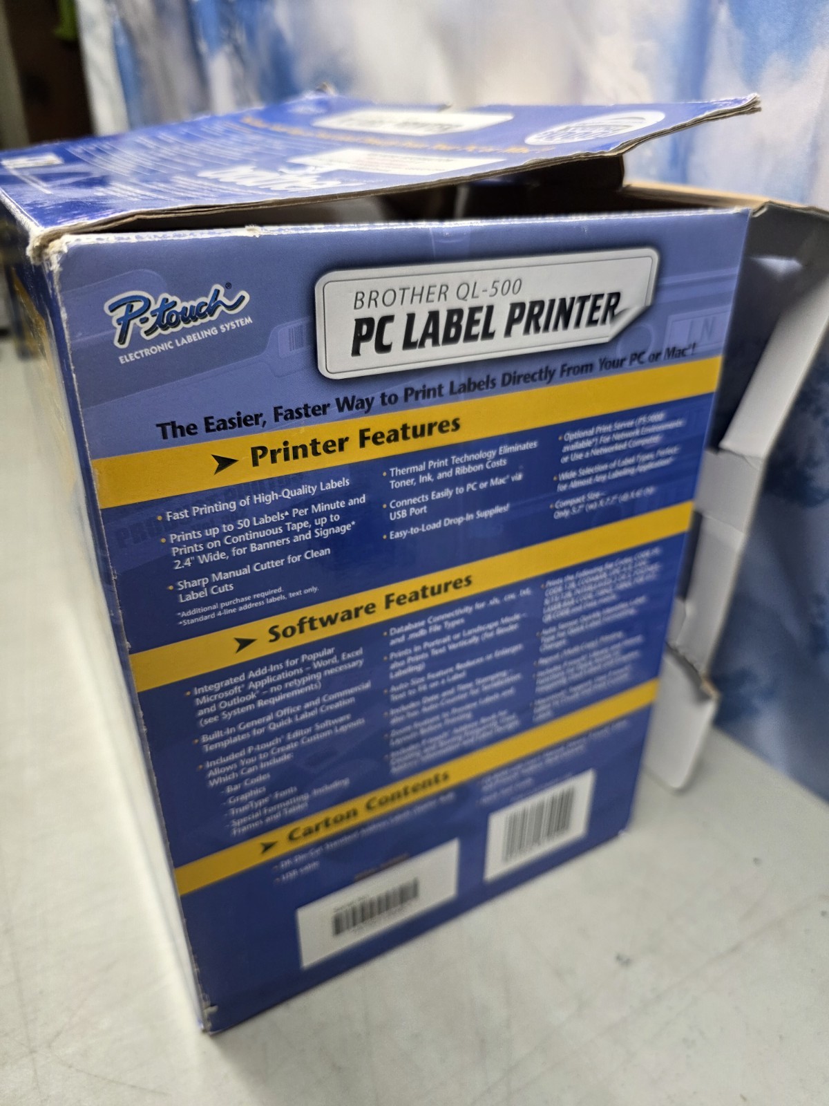 🔥 Brother P-Touch QL-500 Manual-Cut PC Label Printing System W/ Box & USB Cord