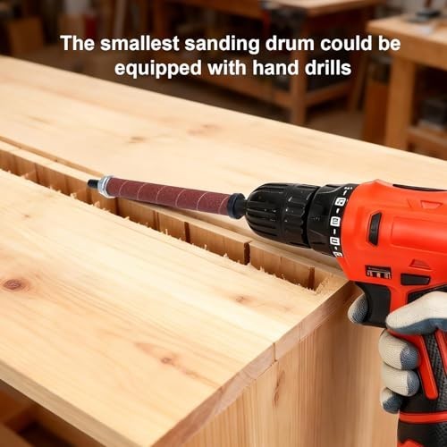 4-1/2" Sanding Spindle Kit for Drill Press - Drum Sander Accessory Set