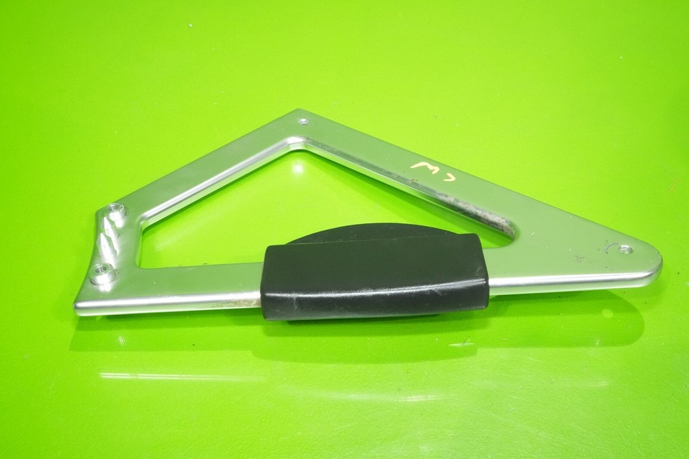 00-06 Audi TT OEM driver left dash console silver metal triangle pull handle bar