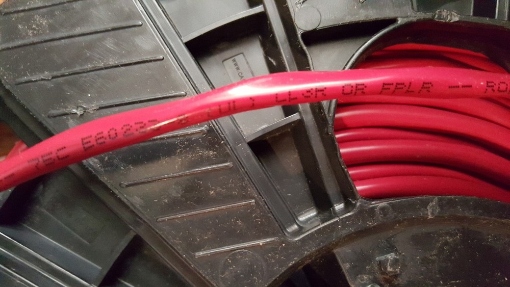 Carol E2542S 12/2C Solid Shielded Riser Red Alarm Cable Wire FPLR/CL3R /50ft