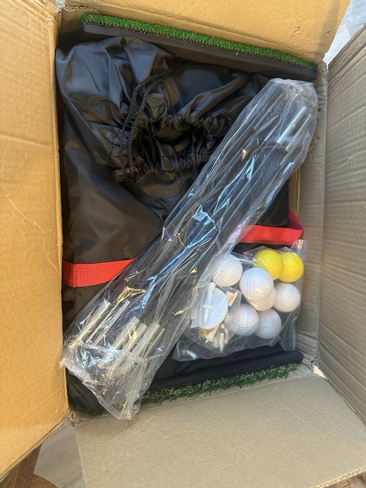 Bltend Full Golf Practice Net with Training Mat, Balls, Tees, Target New