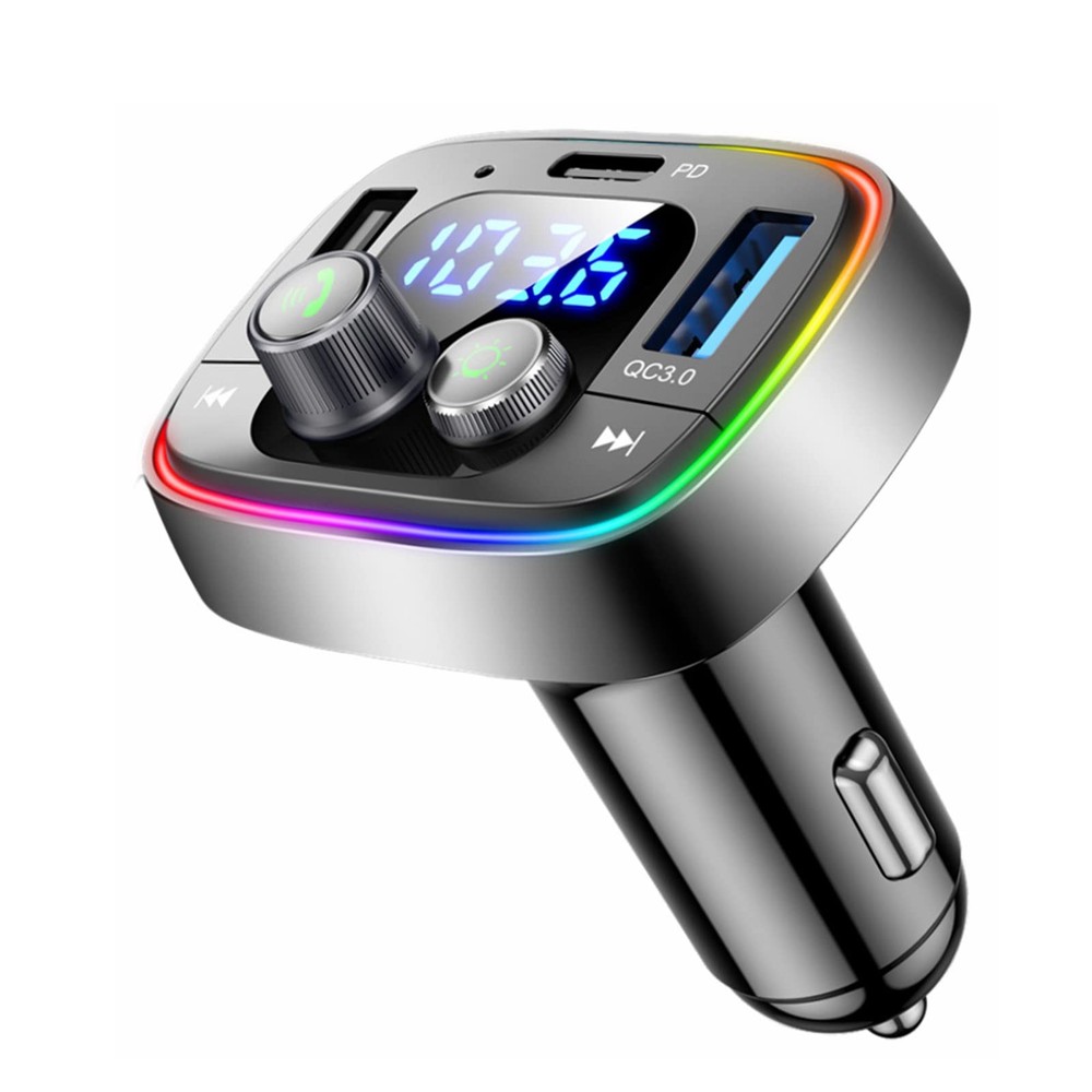 Car Adapter USB C Bluetooth 5.4 48W Fast Charging FM Transmitter for